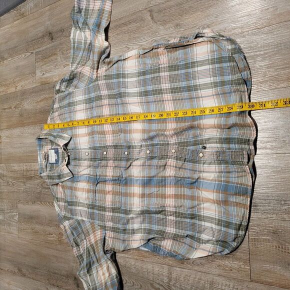 American Eagle Extremely Soft Pearl Snap Flannel Button Up Shirt Women's Size XL - Picture 6 of 6